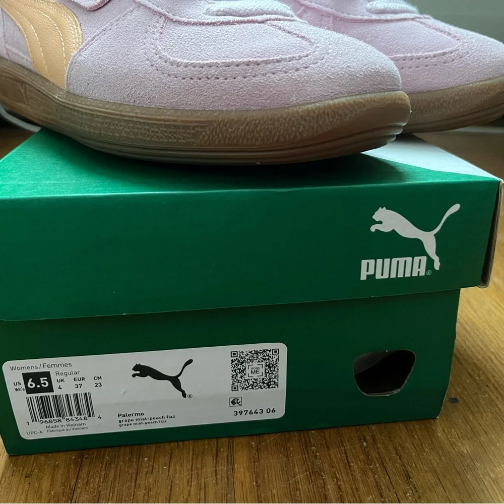 Puma Palermo women’s Pastel Sneakers lilac and peach - Picture 2 of 4